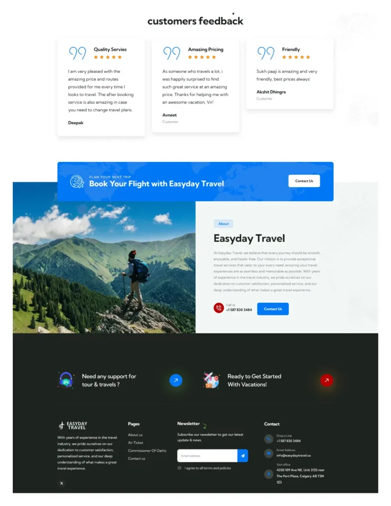 Website for Travel Agents Page 3